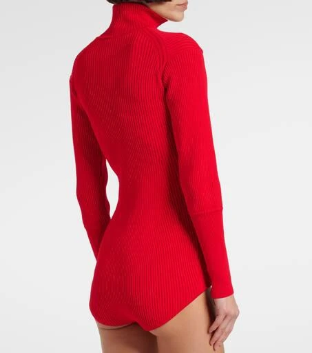 Magda Butrym Ribbed-knit turtleneck bodysuit 4