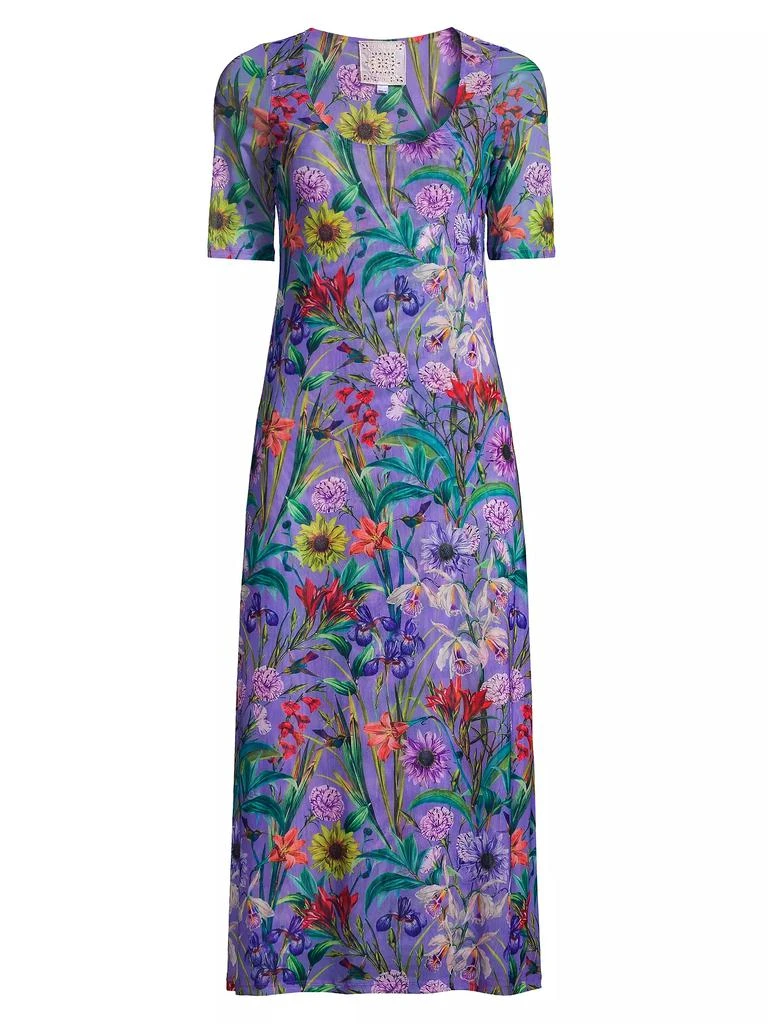Johnny Was Daphne Floral Mesh Midi-Dress 1