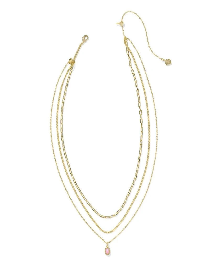 Shop Women's Mini Elisa Triple Strand Necklace In Gold Carnation