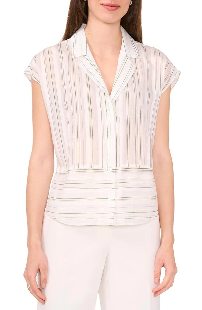 Halogen Stripe Button-Up Shirt 1