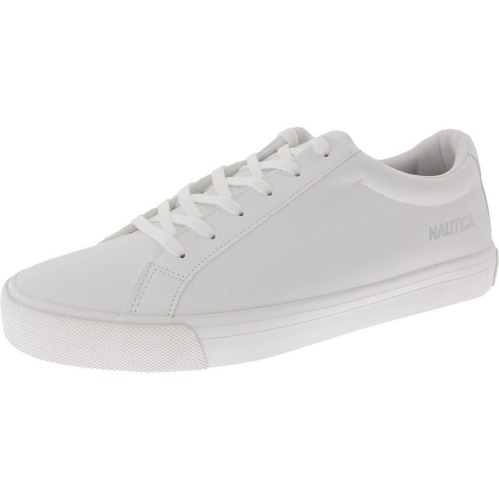 Nautica Hought Mens Faux Leather Lace-Up Casual And Fashion Sneakers