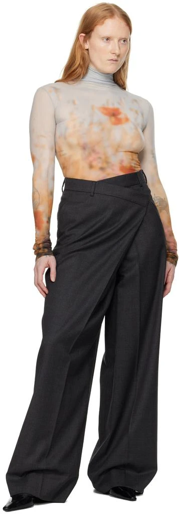 Acne Studios Gray Wrap Trousers 4