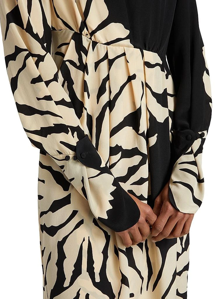 JOHANNA ORTIZ Dream Flowers Silk Midi-Dress 6