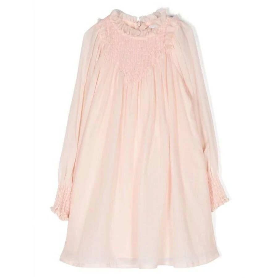 Chloé Kids Ruffle-Trim Smocked Ceremony Dress