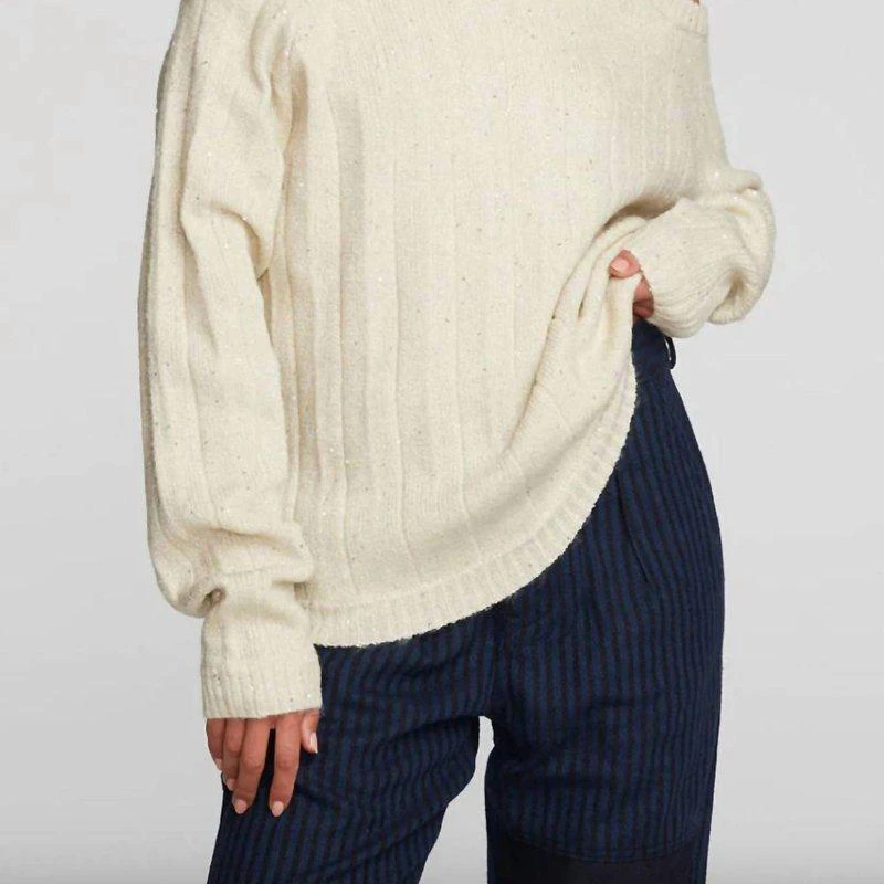 Chaser Sequin Knit Cold Shoulder Sweater 1
