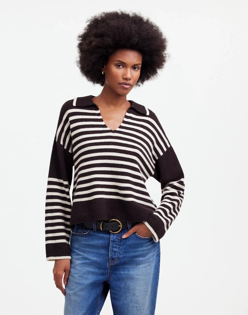Madewell Cashmere-Wool Blend Polo Sweater 1