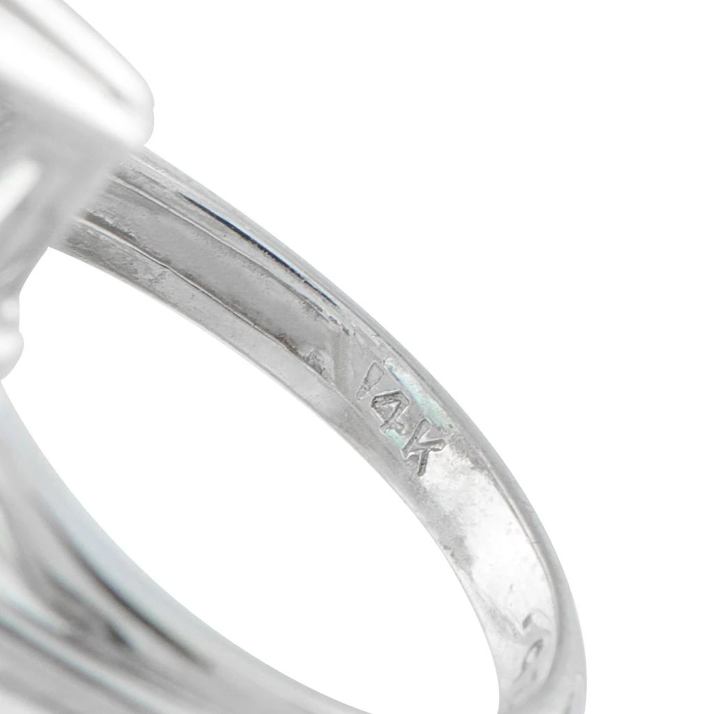 LB Exclusive 14K White Gold 0.36ct Diamond and Aquamarine Ring MF34-122325 4