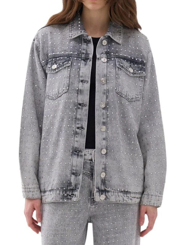 Nocturne Embellished Oversized Denim Jacket 1