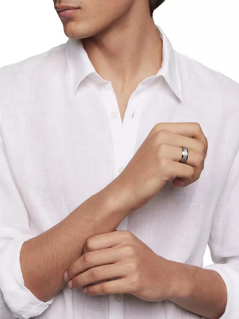 David Yurman Beveled Band Ring in Grey Titanium 6