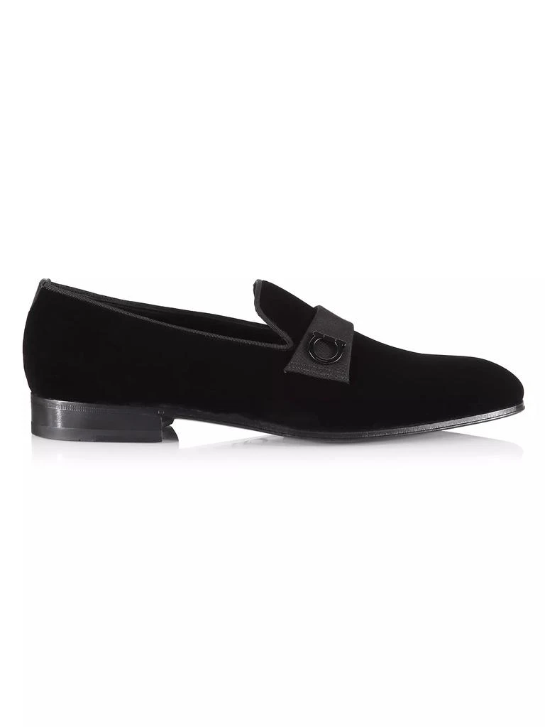 Salvatore Ferragamo Velvet Gancio Loafers 1