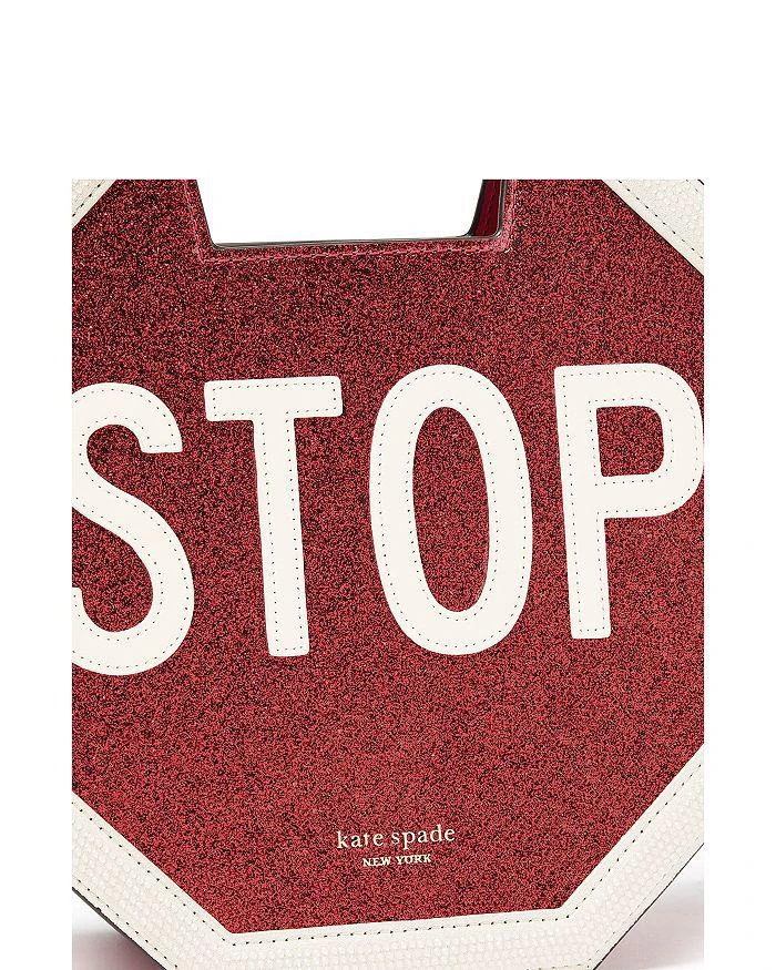 Kate Spade Cars Glitter Patent Leather 3D Stop Sign Crossbody 5