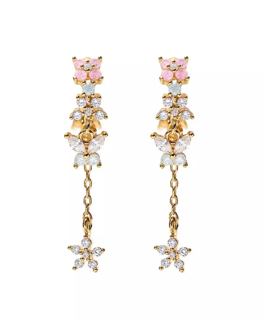 Girls Crew Crystal Mari Dangle Hoops