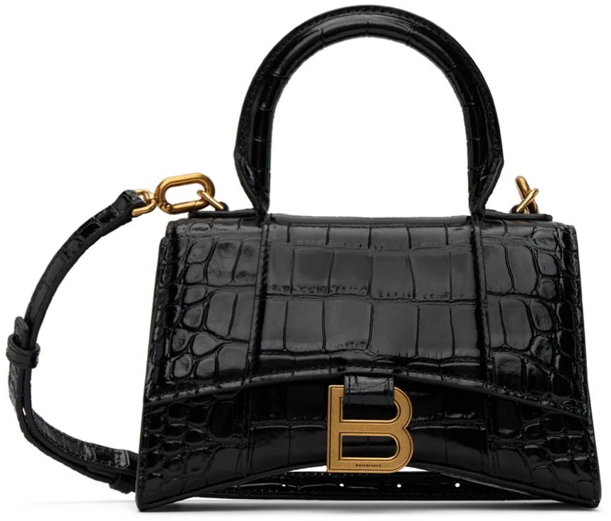 Balenciaga Black XS Hourglass Bag 1