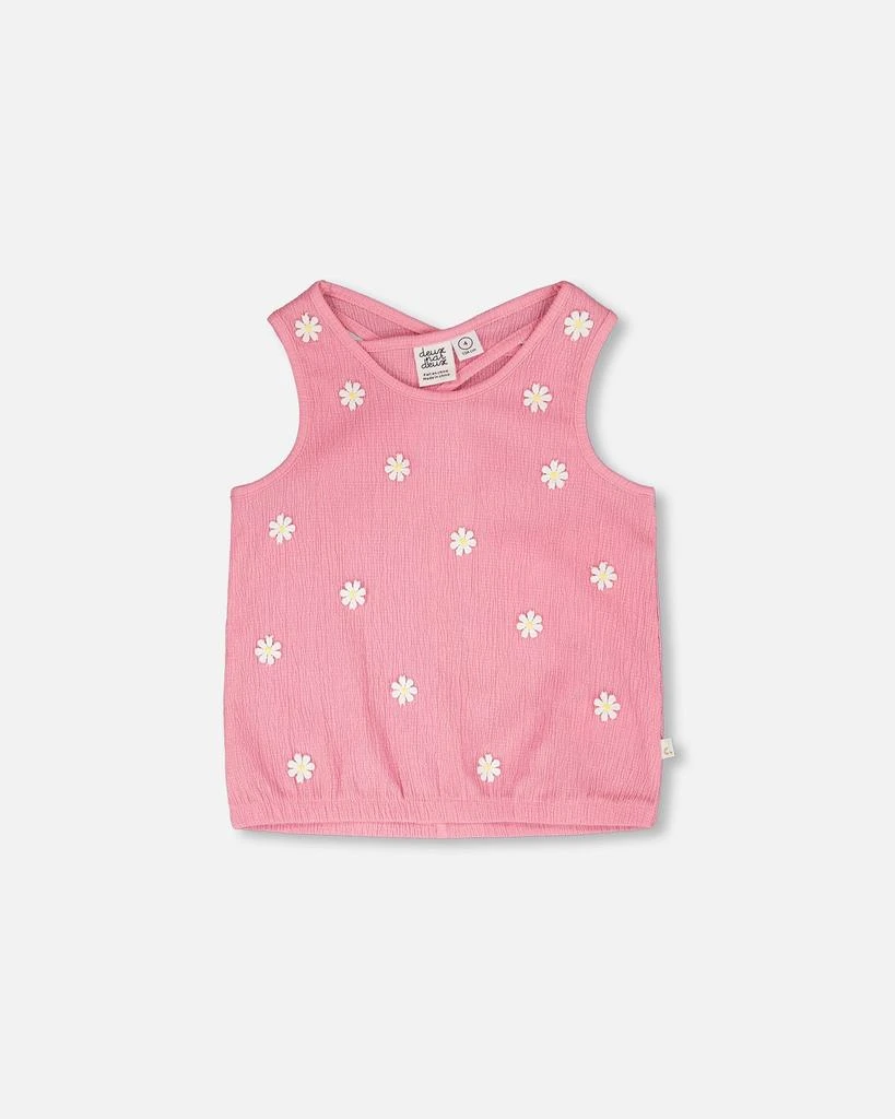 Deux par Deux Crinkle Jersey Tank Top Pink