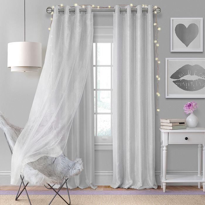 Elrene Home Fashions Aurora Kids Room Darkening Layered Sheer Curtain Panel, 52" x 84"