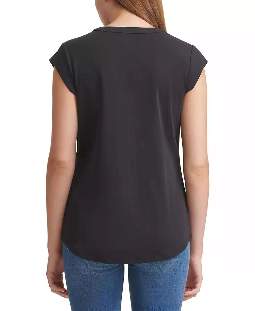 Calvin Klein Cap Sleeve Henley 2