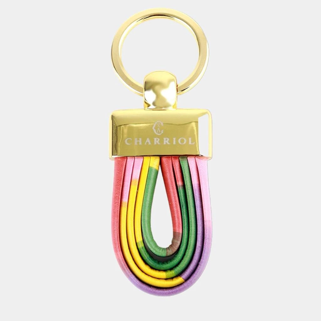 Charriol Charriol Multicolored Leather Key Chain