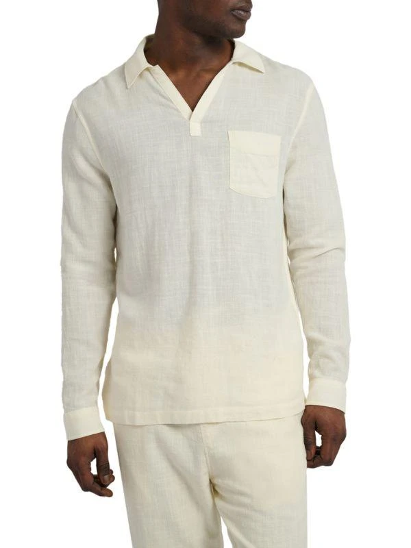 Onia ​Cotton-Linen Gauze Popover Shirt 1
