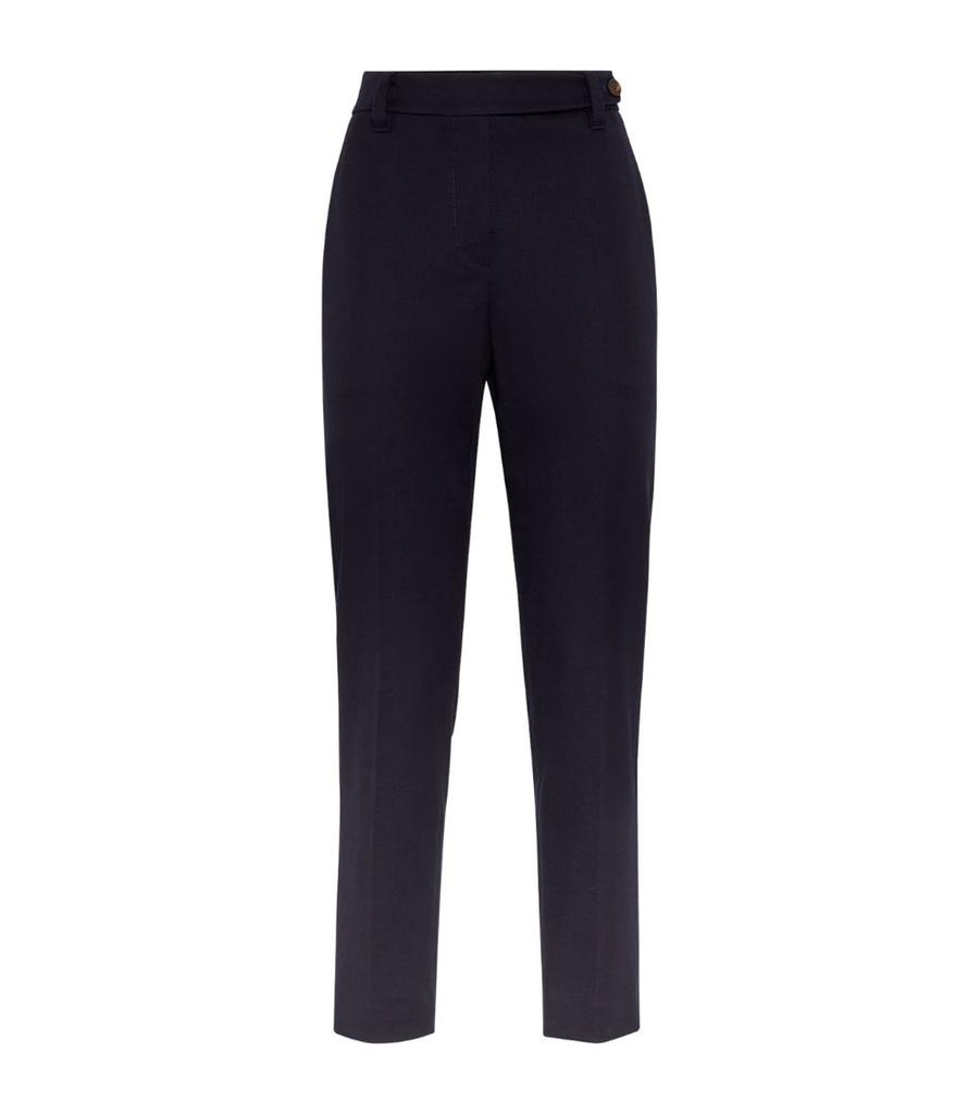 Brunello Cucinelli Cotton-Blend Cigarette Trousers