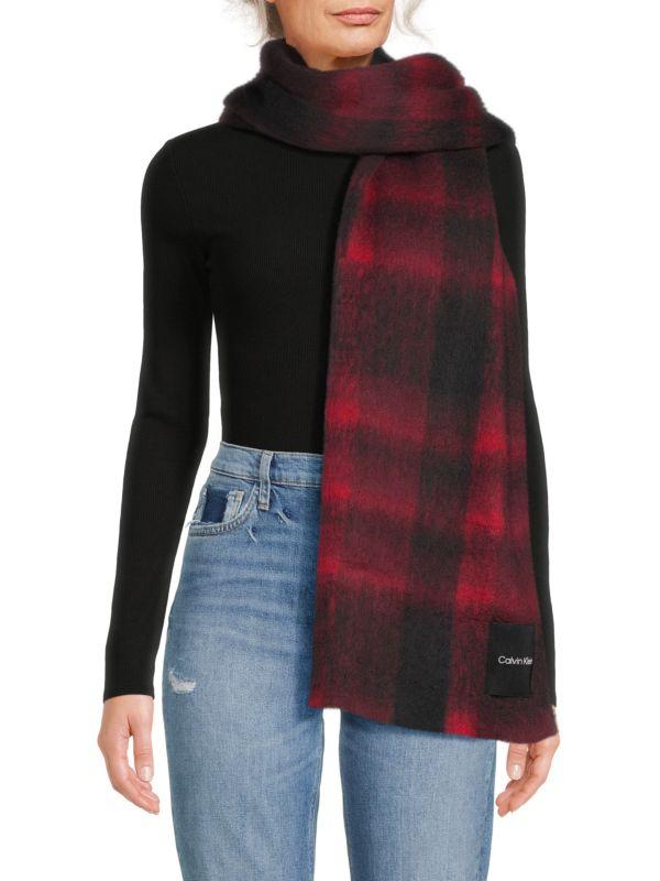 Calvin Klein Oversized Plaid Scarf