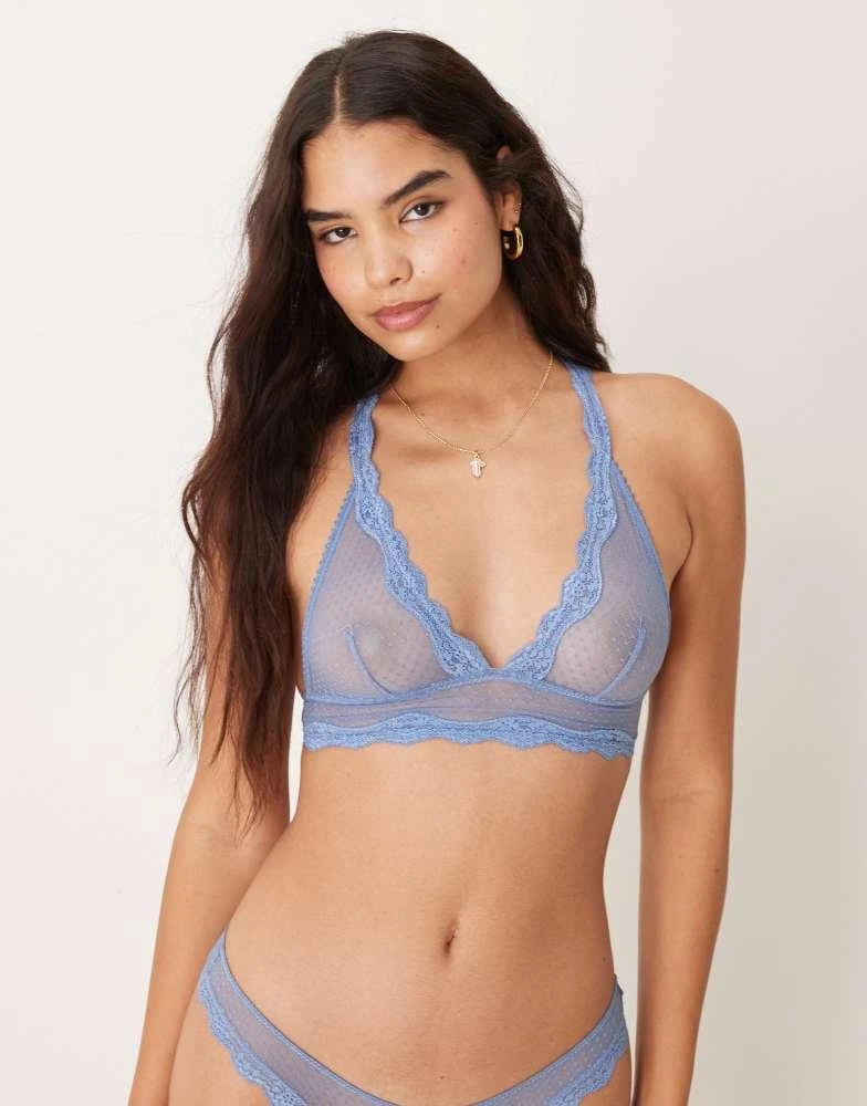 Free People Free People midweek longline bra co-ord in harbour blue 1