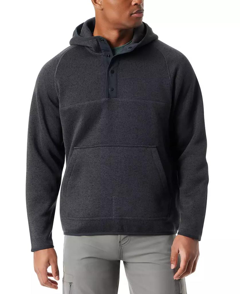BASS OUTDOOR Men's Regular-Fit Mixed-Media 1/4-Snap Hoodie