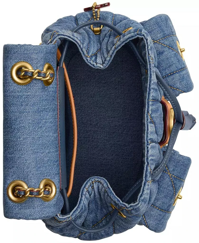 Coach Quilted Tabby Small Denim Backpack 4