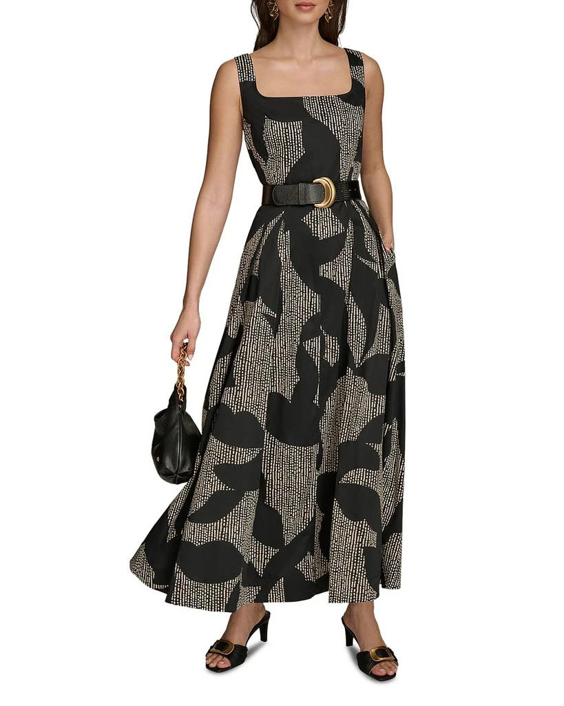 Donna Karan Printed Square Neck Maxi Dress 2