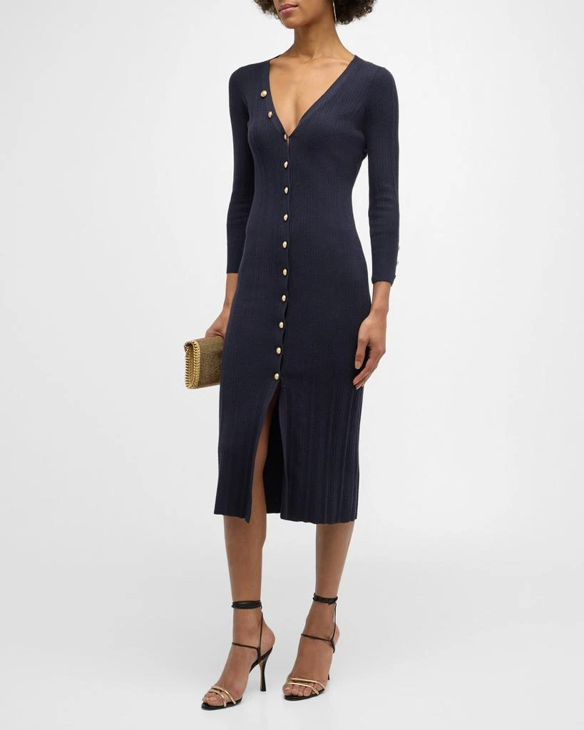 L'Agence Kyra Button-Front Duster Midi Dress - Dresses & Skirts - Free  Shipping - BeyondStyle