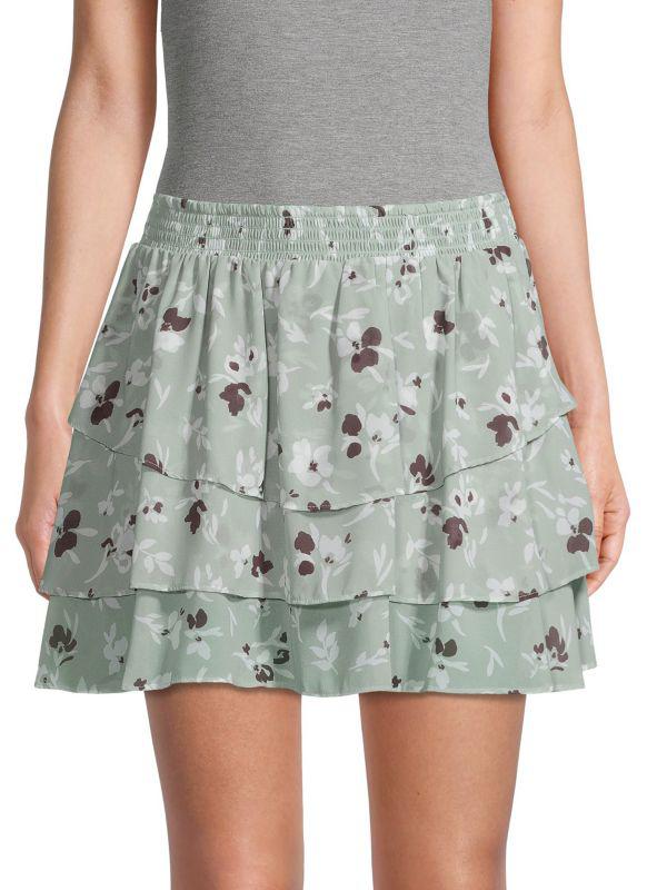 Willow & Clay Kathleen Floral Mini Skirt
