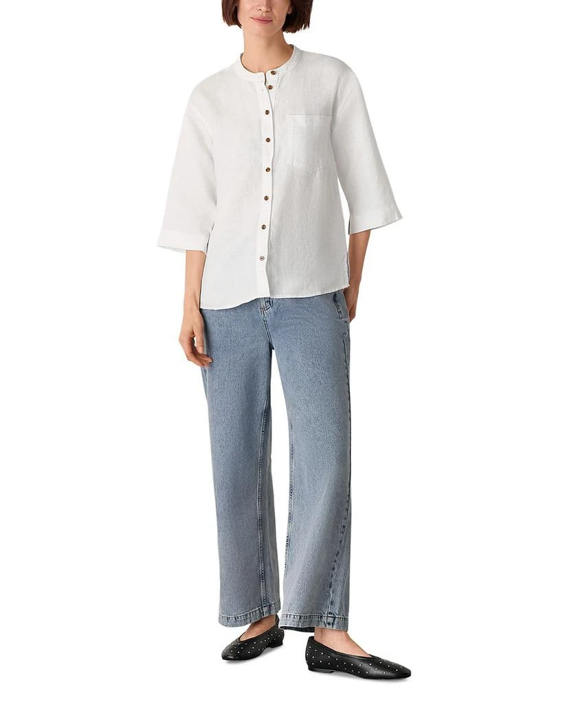 Whistles Grandad Linen Shirt 6