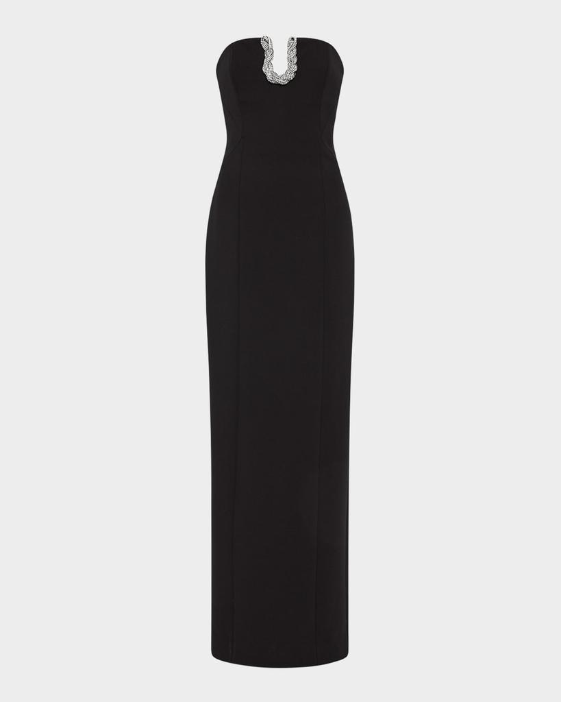 RACHEL GILBERT Atticus Crystal Strapless Column Gown