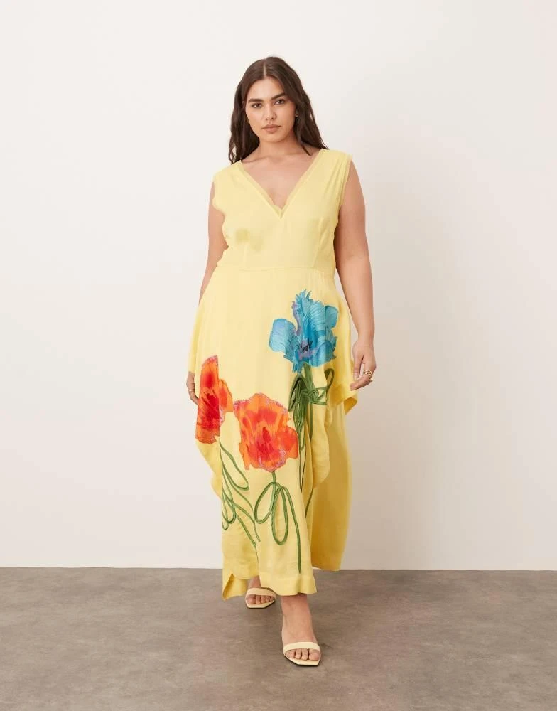 Shop ARRANGE Curve floral embroidered sleeveless midaxi dress with side splits in yellow on Sale at BeyondStyle Get 10% Off ARRANGE Curve floral embroidered sleeveless midaxi dress with side splits in Shop ARRANGE Curve floral embroidered sleeveless midaxi dress with side splits in yellow on Sale at BeyondStyle Get 10% Off ARRANGE Curve floral embroidered sleeveless midaxi dress with side splits in