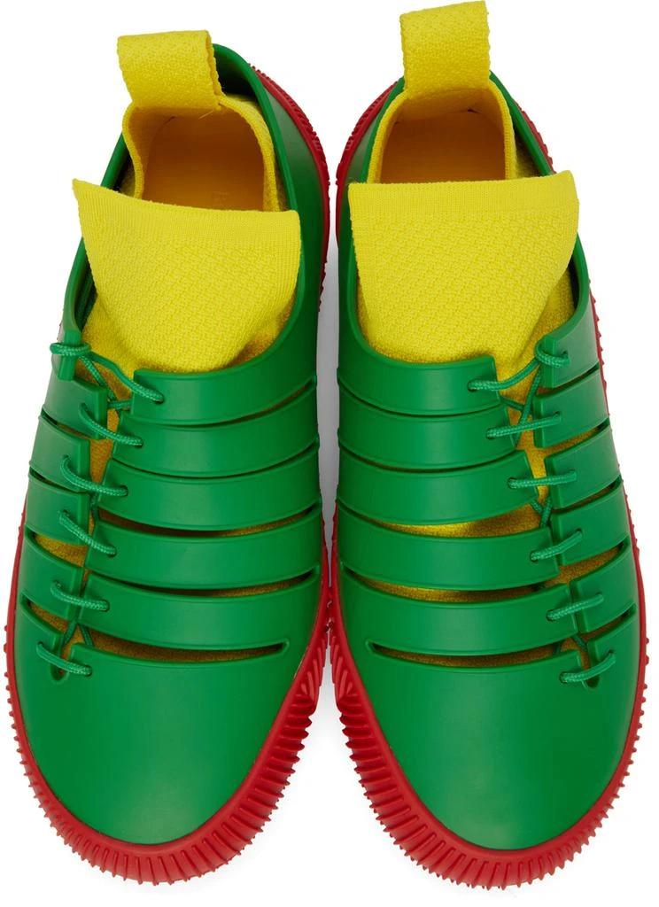 Bottega Veneta Green & Red Climber Sneakers 5