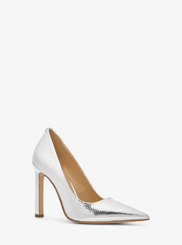 michael_kors Amara Metallic Snake Embossed Leather Pump 1