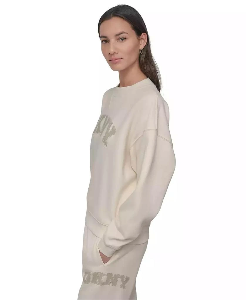 DKNY Women
s Rhinestone Logo Crewneck Top 5
