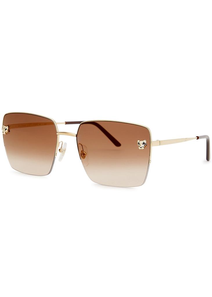 Cartier PANTHÈRE DE CARTIER SUNGLASSES CRESW00736 - Panthère de Cartier sunglasses - Smooth golden