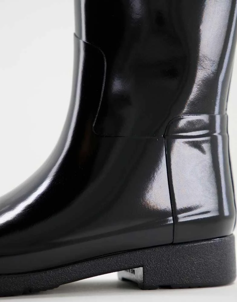 Hunter Hunter Original Refined tall wellington boots in black gloss 4