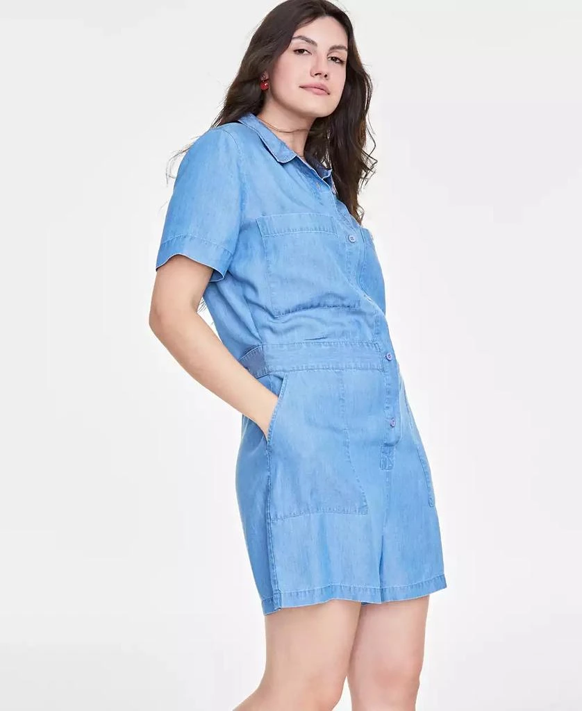 On 34th Women's Chambray Utility Romper, Created for Macy's 2