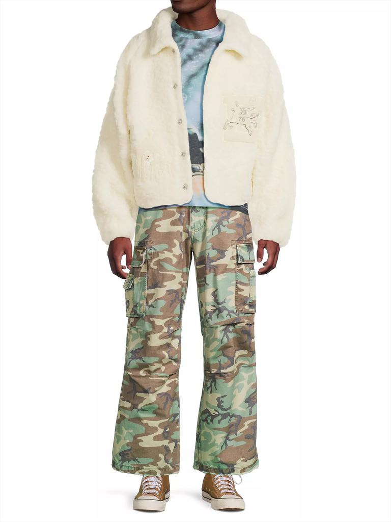 パンツ ERL Camocargopants ERL Unisex Camo Cargo Pants Woven in Green Camo | FWRD