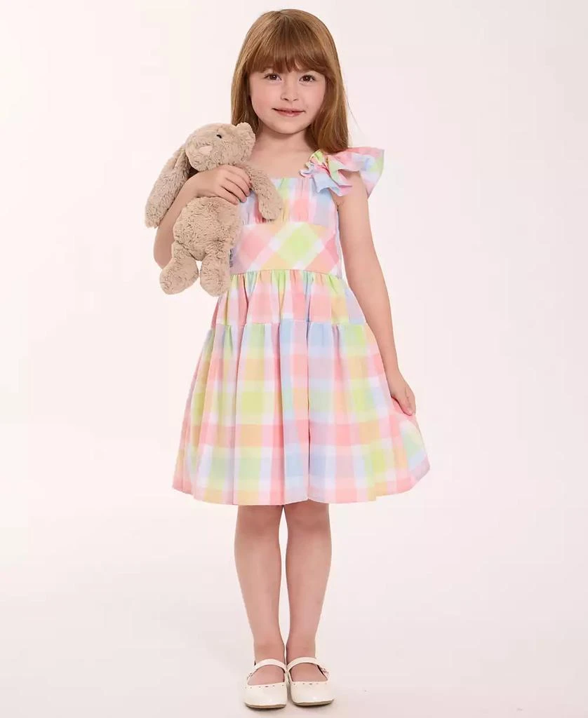 Bonnie Jean Toddler and Little Girls Linen Check Dress 1