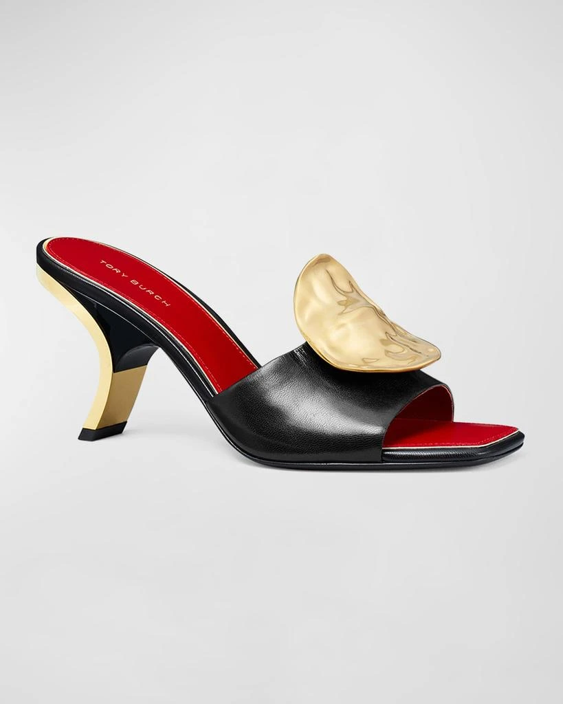 Tory Burch Patos Disc Leather Slide Sandals 2