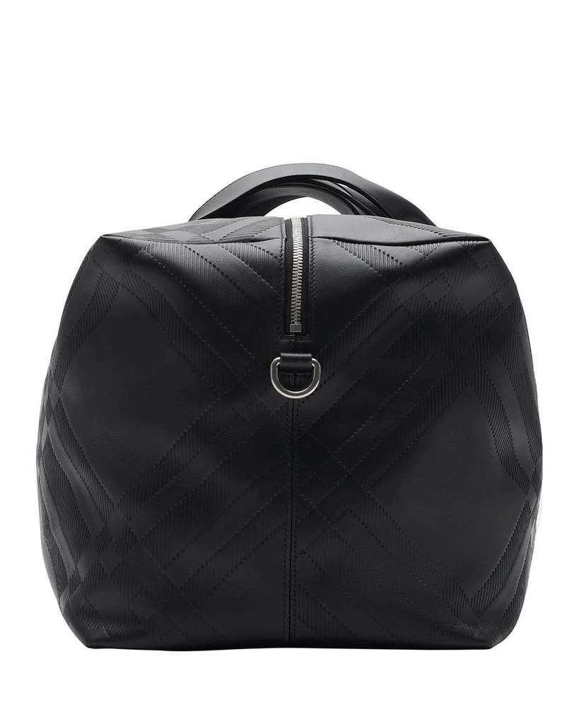 Burberry Embossed Check Leather Duffle Bag 5