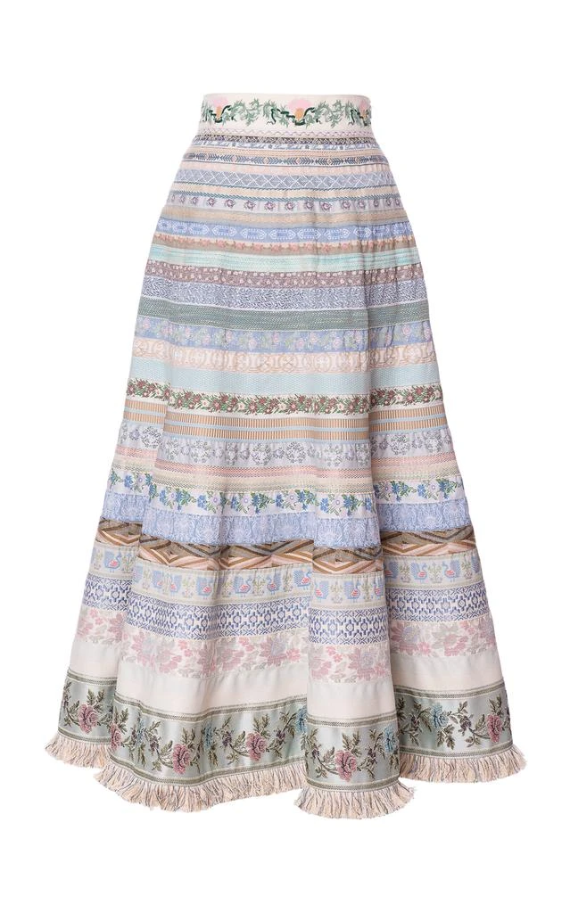 Lena Hoschek Lena Hoschek - Opulence Ribbon A-Line Midi Skirt - Blue - S - Moda Operandi 1