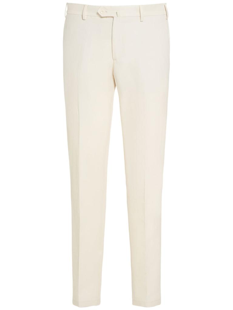 LORO PIANA Four Linen Straight Pants