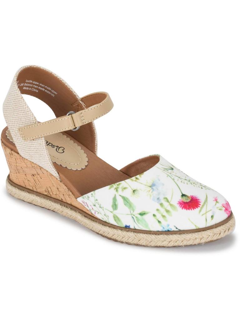 Baretraps Ocean Womens Almond Toe Ankle Strap Wedge Heels