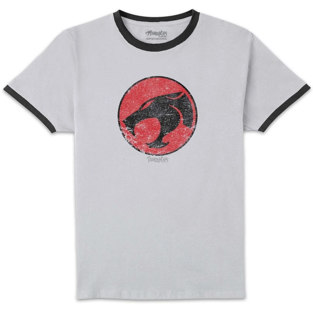 Thundercats Thundercats Retro Logo Unisex Ringer T-Shirt - White/Black 1