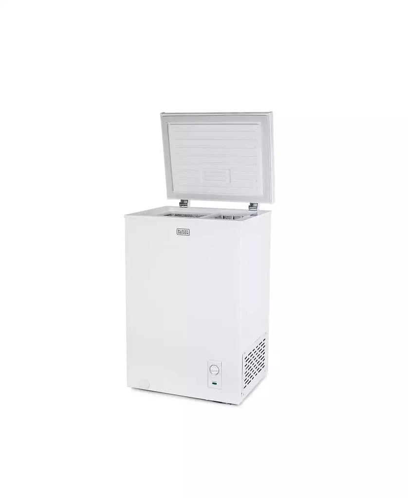 Black & Decker BLACK+DECKER 2.7 Cu. Ft. Compact Chest Freezer, Deep Freezer Holds Up To 94.5 Lbs. of Frozen Food, Removable Storage Basket, Mechanical Temperature Control, Manual Defrost, R600a Refrigerant, BCFK726, White 8