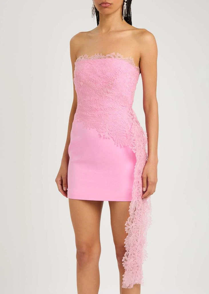 strapless open back dress David Koma Fuscia Pink Mini Dress with Crystal Strap Details Size UK 8 –  Sellier main image 1
