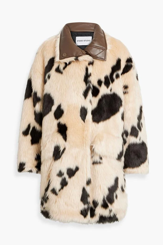 STAND STUDIO Doona printed faux fur coat 1